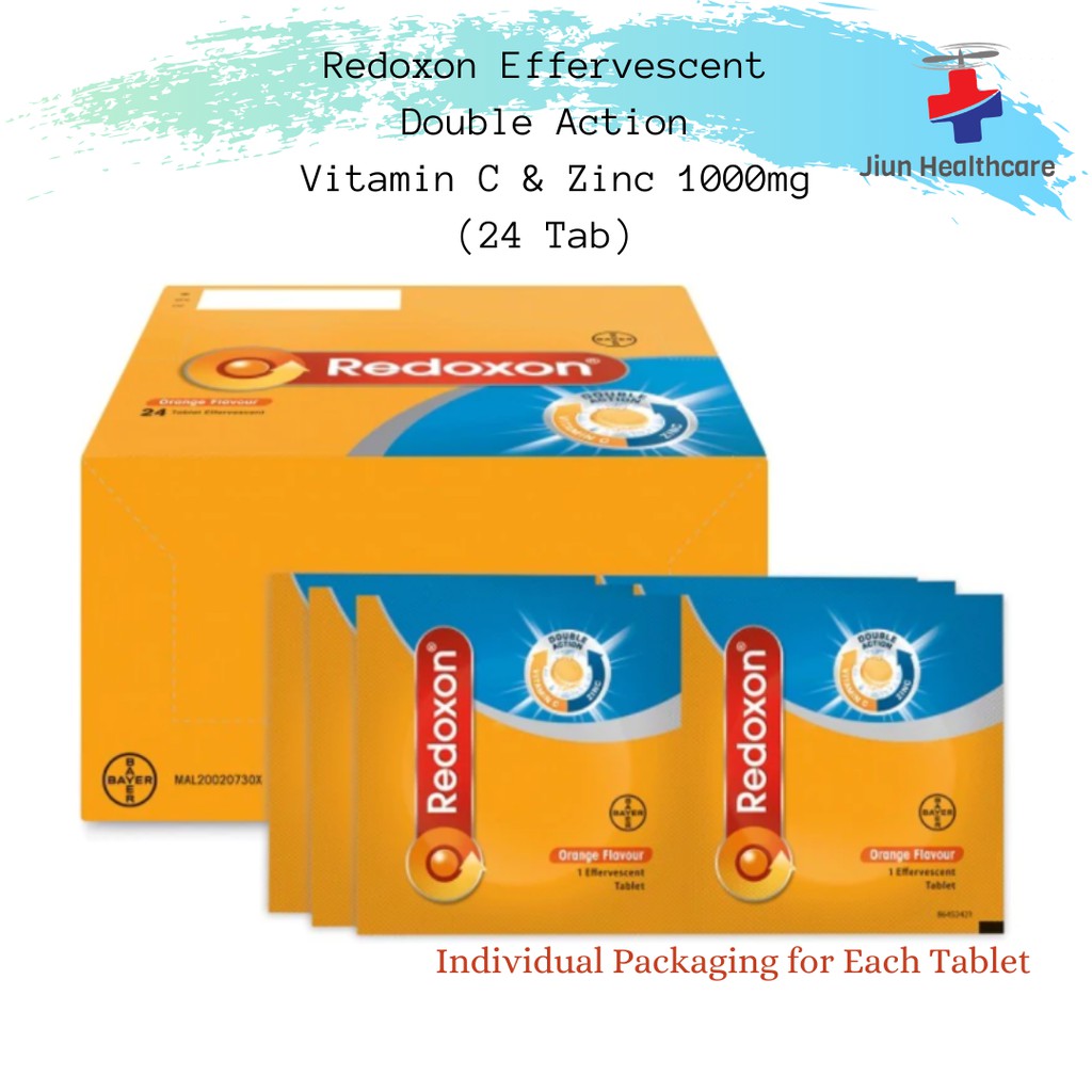 Redoxon Double Action Vitamin C+Zinc Effervescent (24 ...