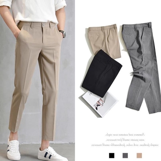 ✦MOLLGE✦ Korean style pants fashion solid color suit pants casual all-match straight pants men