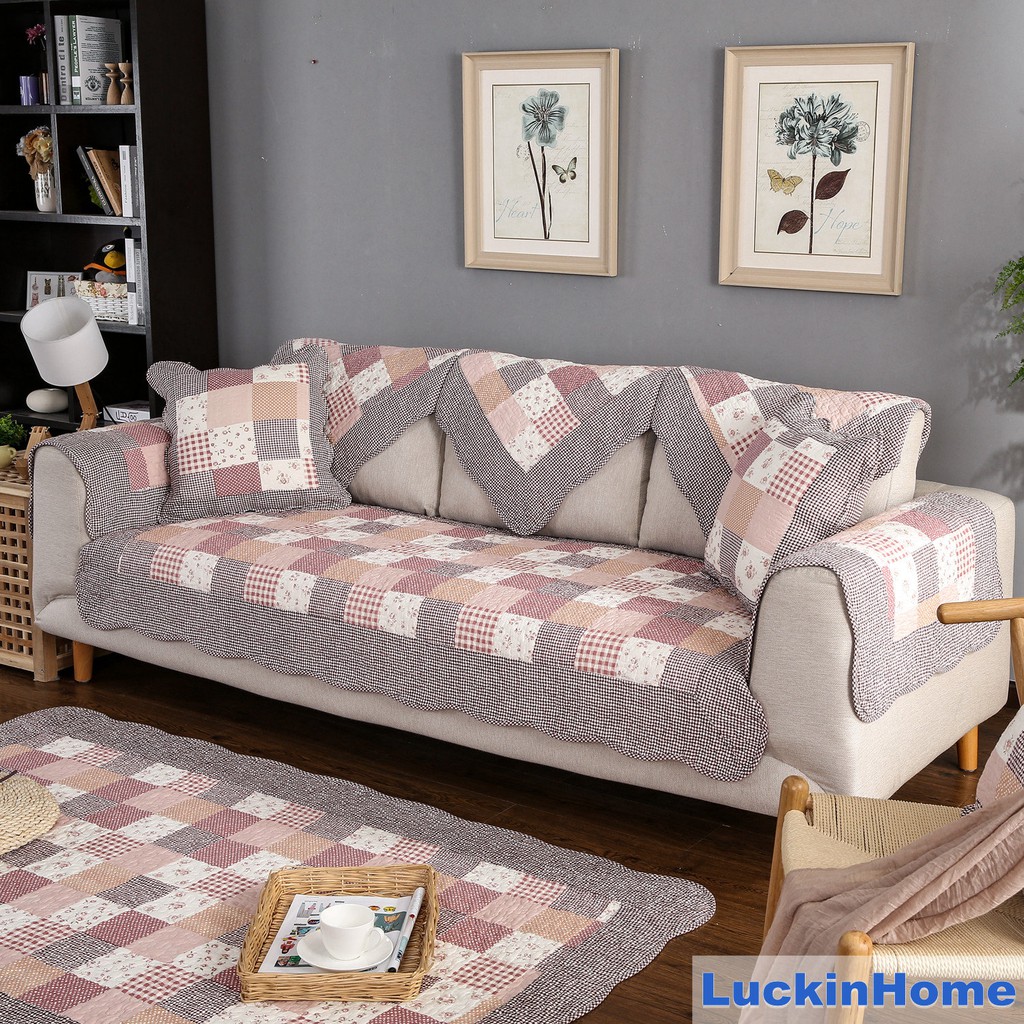 LuckinHome Sofa Cover 1/2/3/4/ Seater & L Shape Sofa Cover Washed