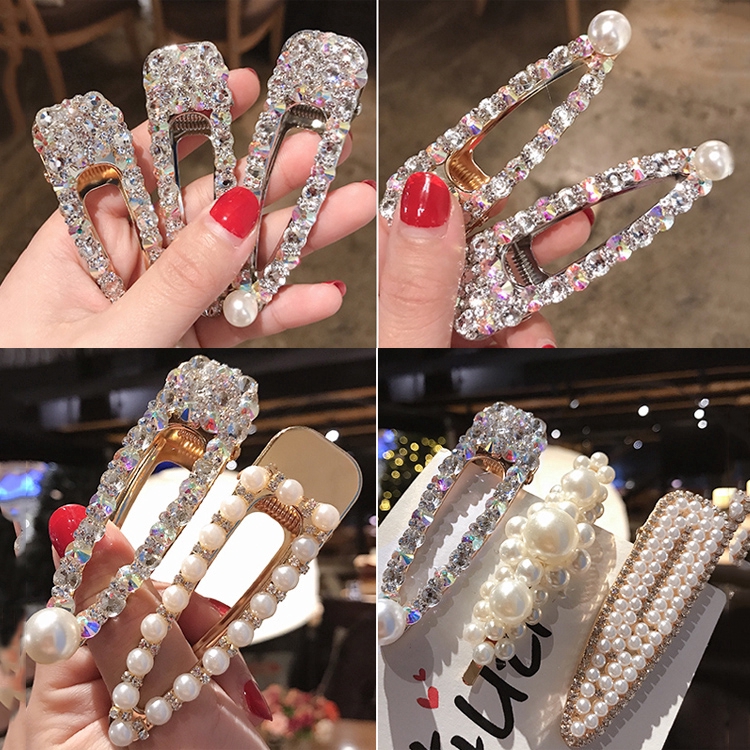 Pearl Rhinestone Crystal Hair Clip Exquisite Luxury hair pin Fashion Hair  Barrette Hair Accessories | Shopee Malaysia
