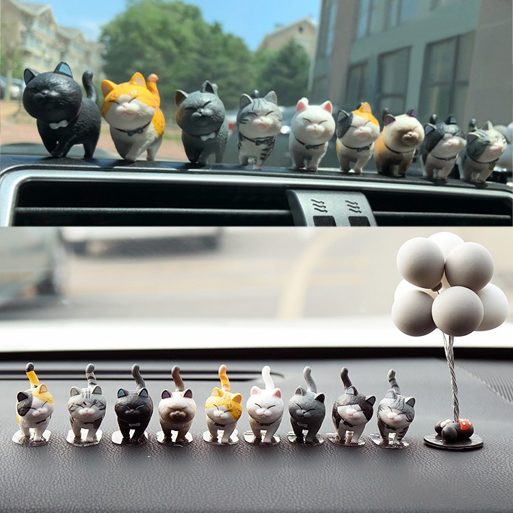 2019 New Car Accessories Cute Simulation Kitten Car Ornamentinterior Interior Creative Personality Control Desk Hand