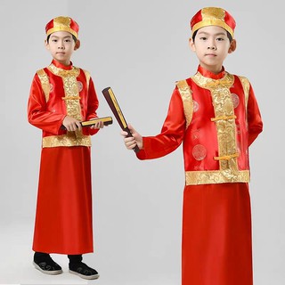 Kids Samfu Traditional Costume King Costume Wear Chinese Traditional ...