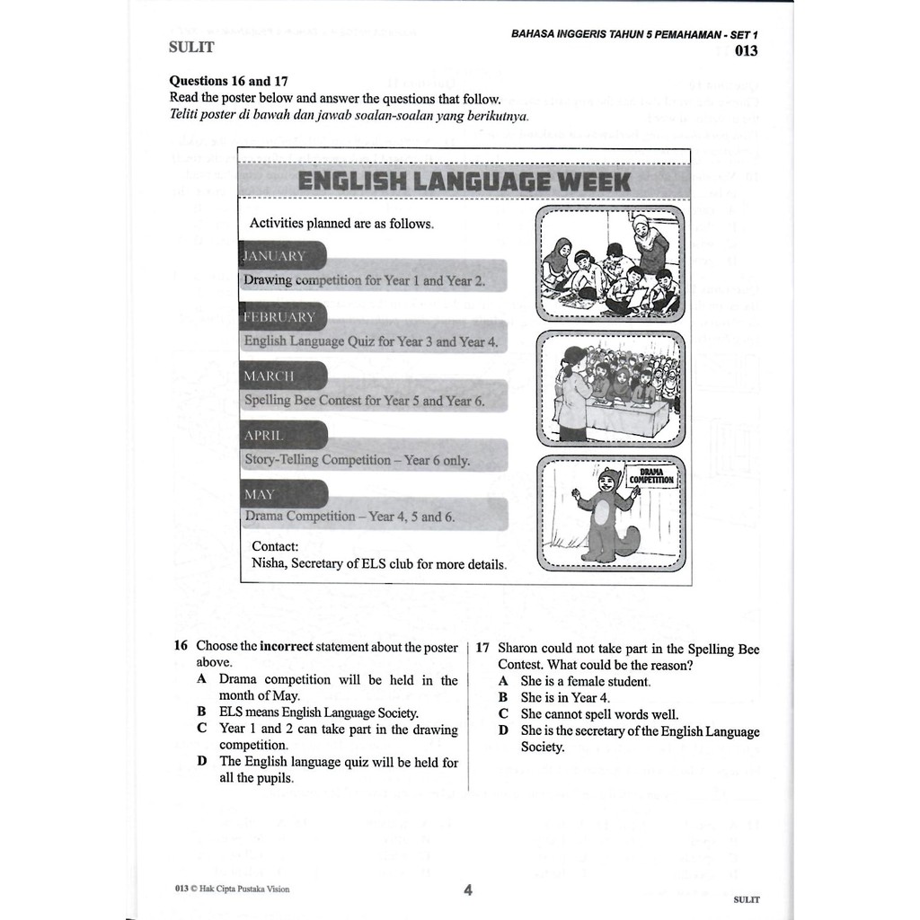 [VISION] Koleksi UPSR Bahasa Inggeris Tahun 5