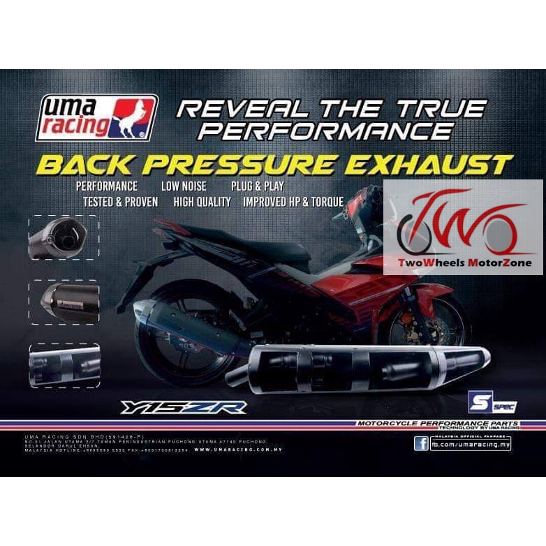 N01 Y15ZR EXHAUST MUFFLER RACING CUTTING STANDARD UMA RACING 32MM BACK