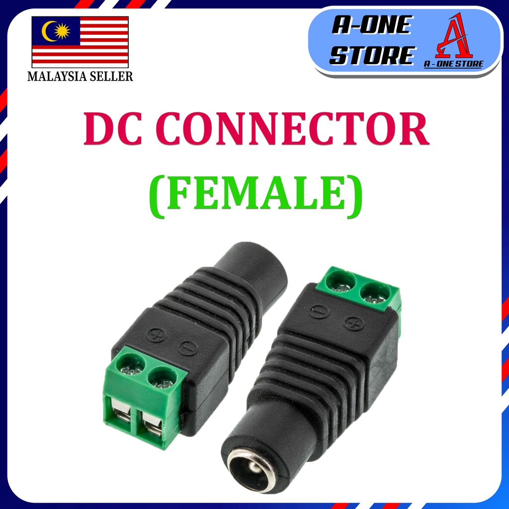 DC Power Female Connector Adapter Plug Cable Shopee Malaysia