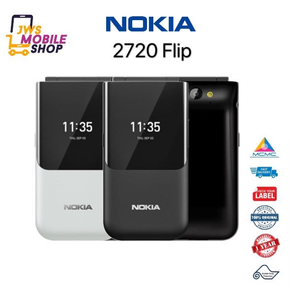 Nokia 2720 Flip 512mb Ram 4gb Rom Original Shopee Malaysia