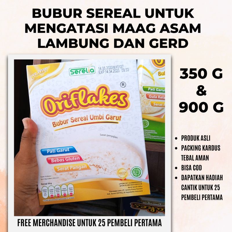 Oriflakes garut Tuber Porridge Cereal For Gastric Acid Ulcer gerd