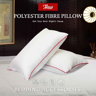 Flew Hotel Premium Pillow 100% Polyester Fibre Pillow with Piping 72 cm x 45 cm