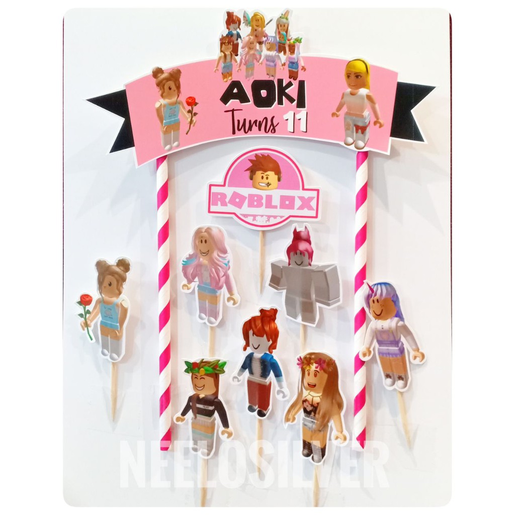 Roblox Girl Theme Cake Topper For Birthday Cake Decoration Shopee Malaysia - roblox cute girl roblox cake ideas for girls