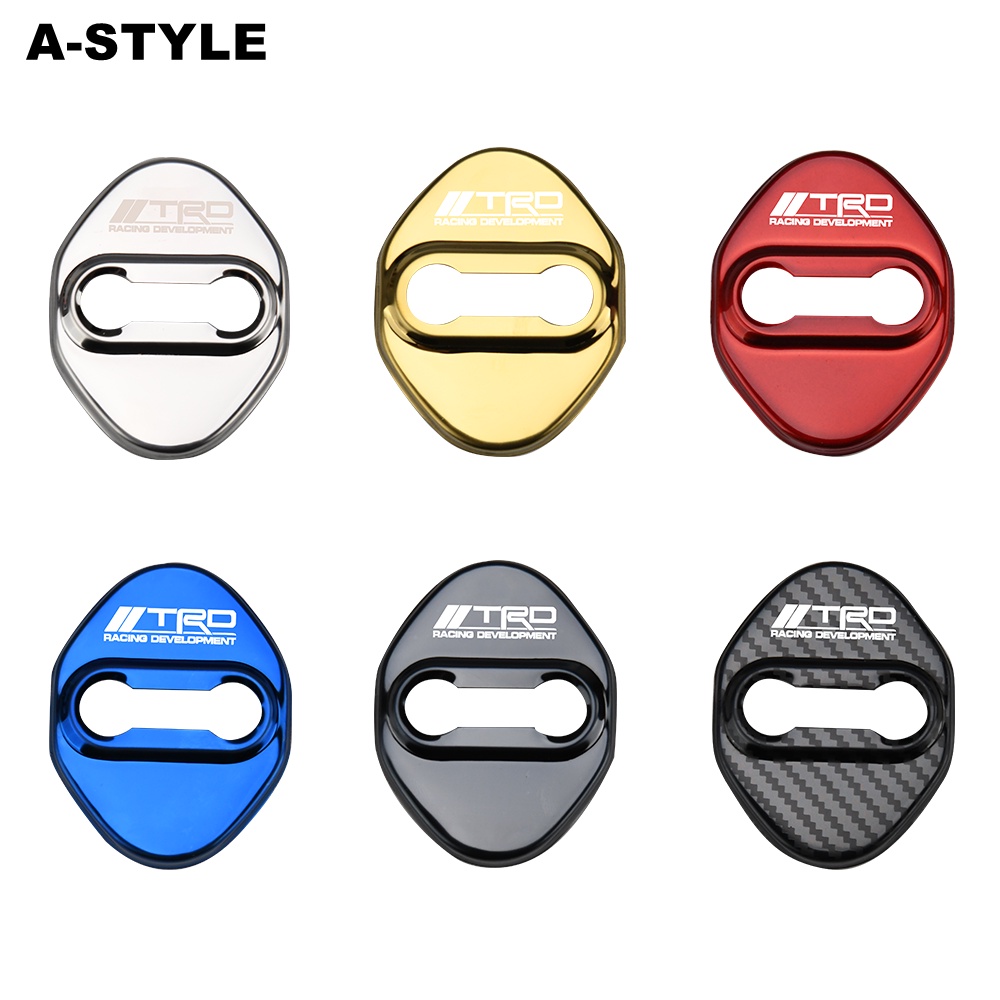 4PCS Car Door Lock Cover For TOYOTA C-HR CAMRY YARIS VIOS COROLLA PRIUS RAV4 TUNDRA FORTUNER Auto Lock Protect Cover Cas