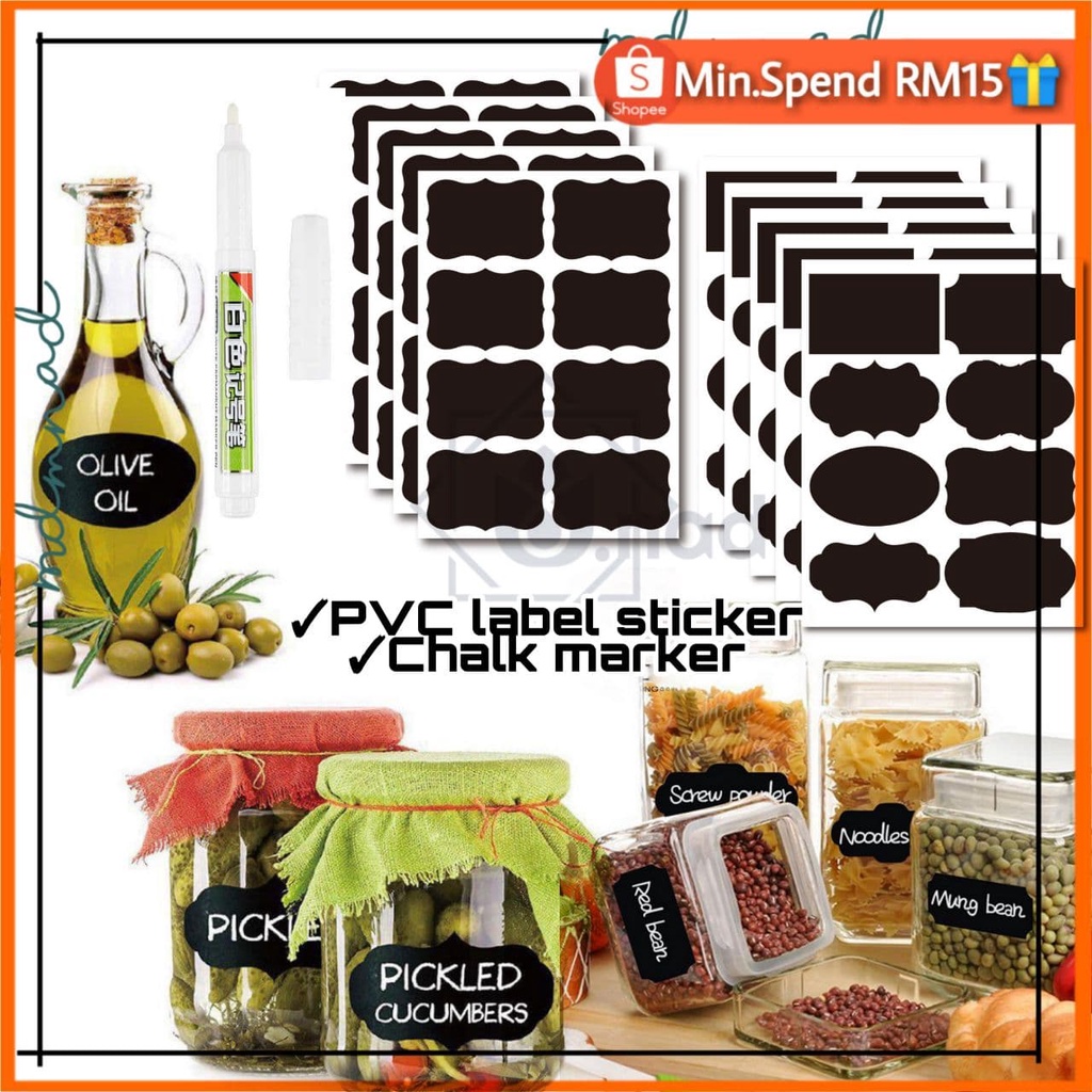 Sticker Dapur Waterproof Label Custom Label rempah ratus Shopee Malaysia