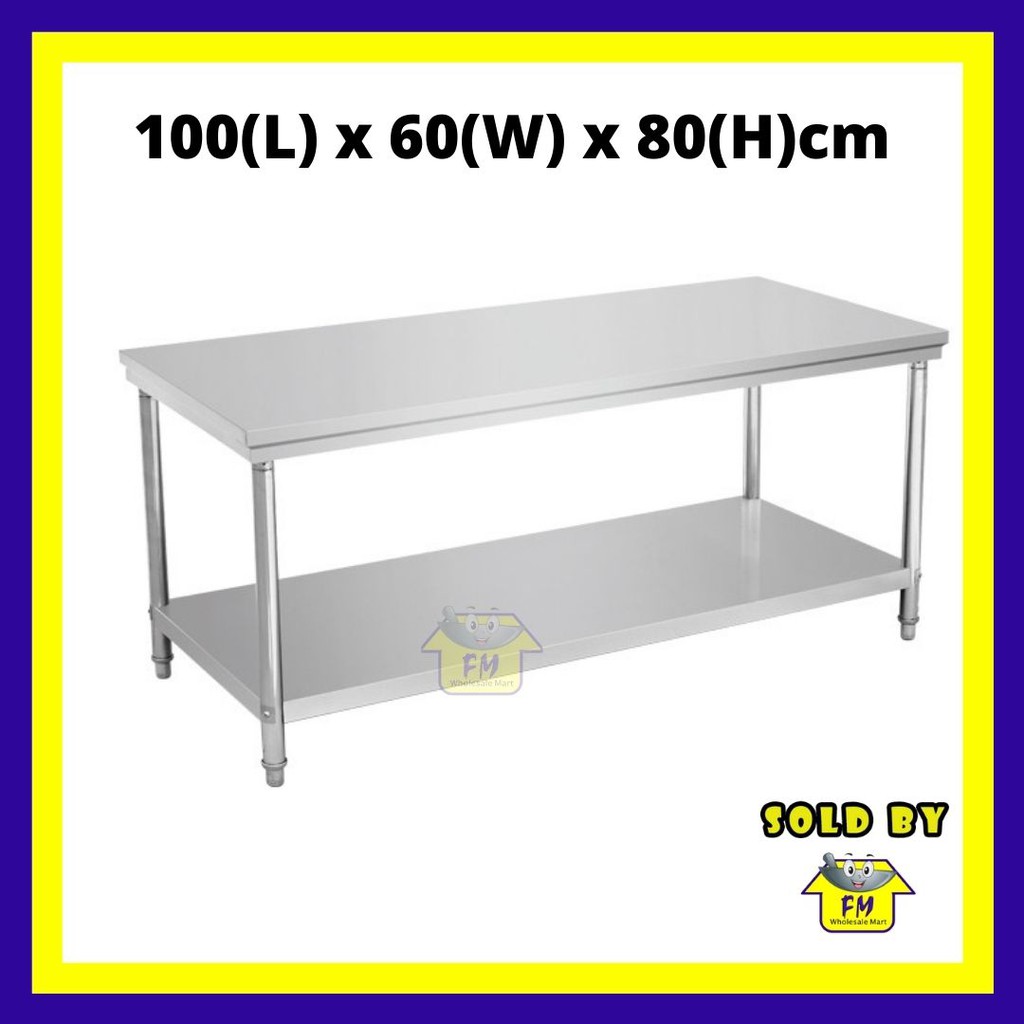 2 Tier Stainless Steel Kitchen Working Table / Workbench 60cm (W) 双层不锈钢工作台