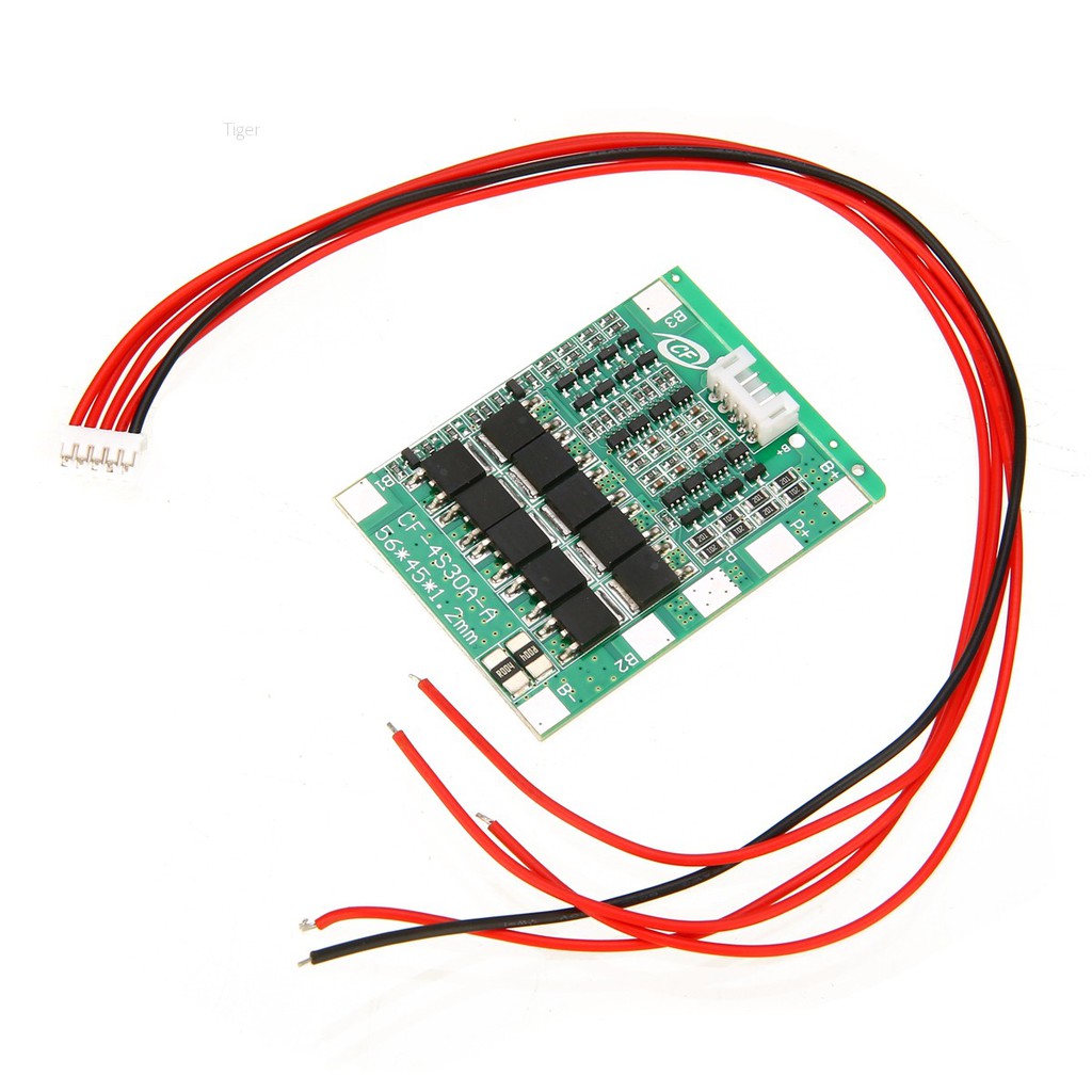 Tiger 4s 14.8v 30a 18650 li-ion lithium battery cell bms pcb protection ...