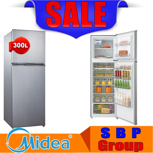 MIDEA 2 DOOR TOP FREEZER REFRIGERATOR MD333V 300L WITH GREEN ION