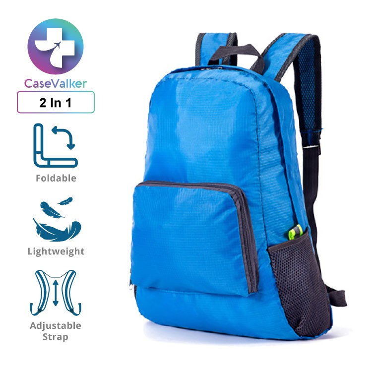 Case Valker Nylon Portable Foldable Waterproof Backpack 2 in 1 | Shopee ...