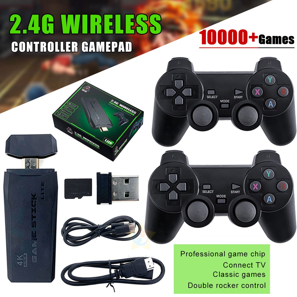Game Stick M8 4K/10K TV Video Game Console With 2.4G Wireless Controller  Support CPS PS1 Classic Game with 2pcs gamepad | Shopee Malaysia