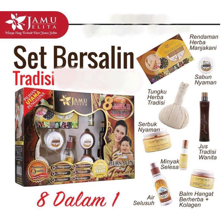 Jamu Jelita Set Bersalin Set Pantang Lengkap 100hari Ready Stock