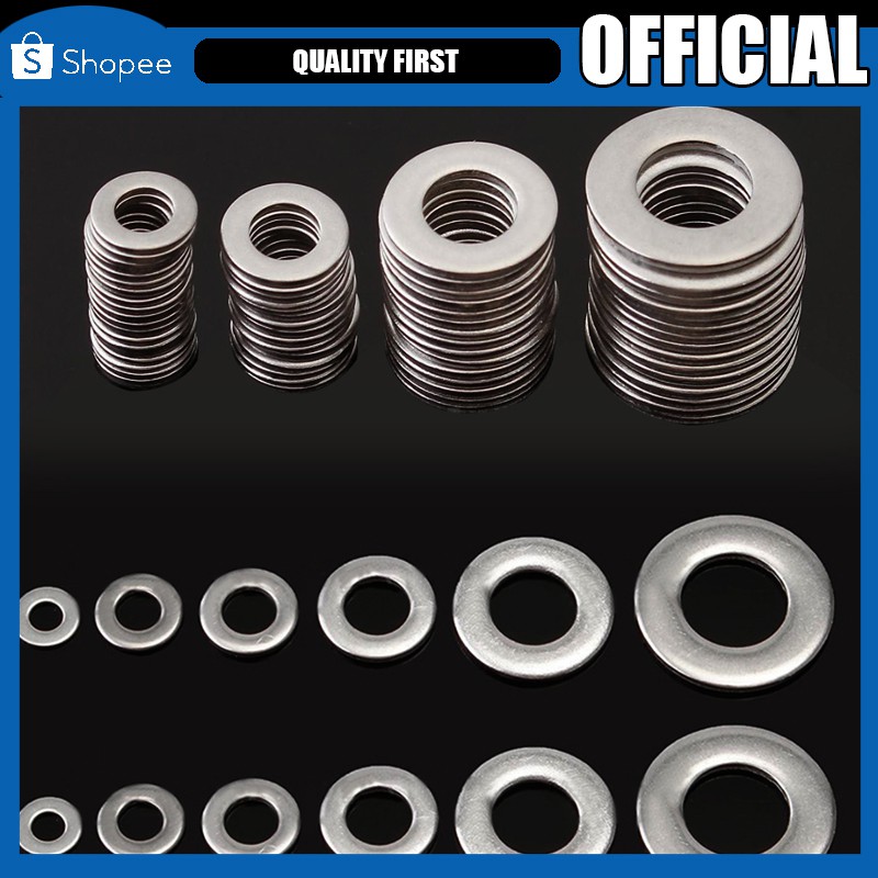 105pcs 304 Stainless Steel Washers Metric Flat Washer Kit M3 M4 M5 M6