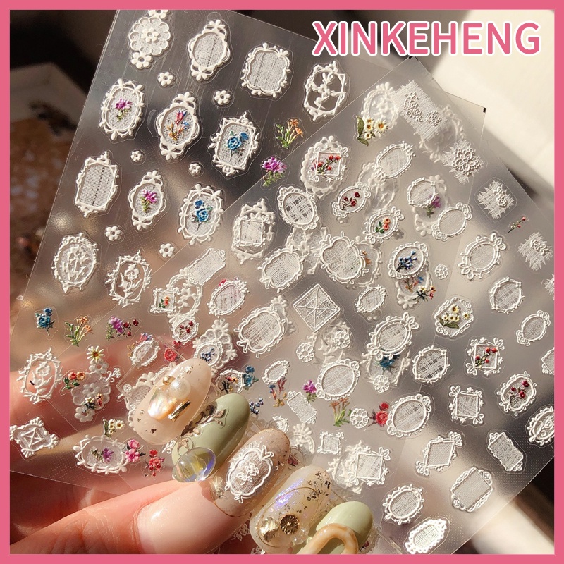 Small Lace Frame Manicure Sticker tomoni Embossed Japanese Style ...