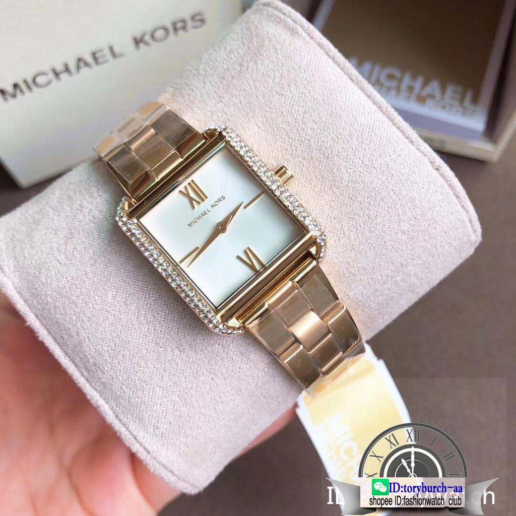 MK3949 MICHAEL KORS square dial dress ladies chrono analog casual quartz  watch | Shopee Malaysia