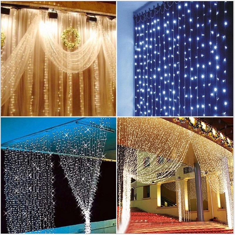 300 Led Fairy String Curtain Ceiling Lights Tree Lamps Party