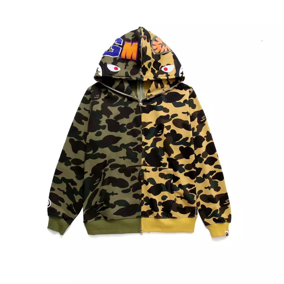 jaket bape mix camo