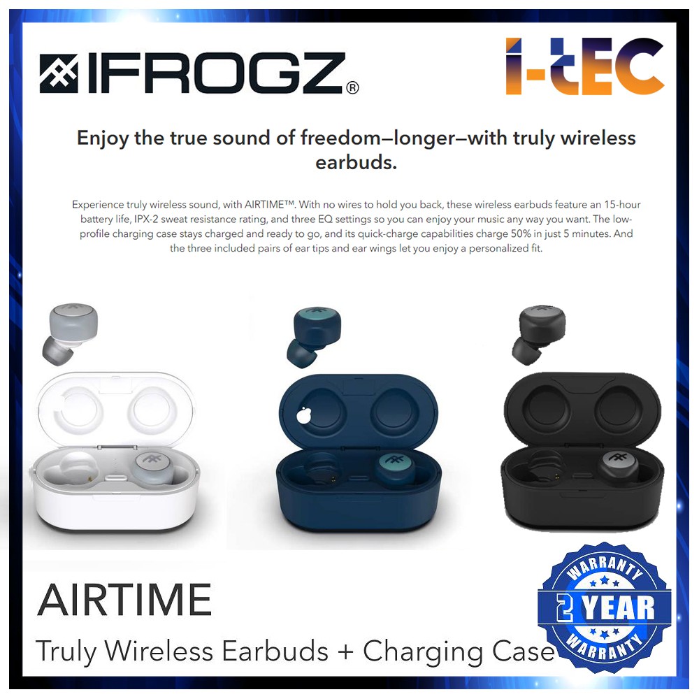ifrogz truly wireless earbuds volume control