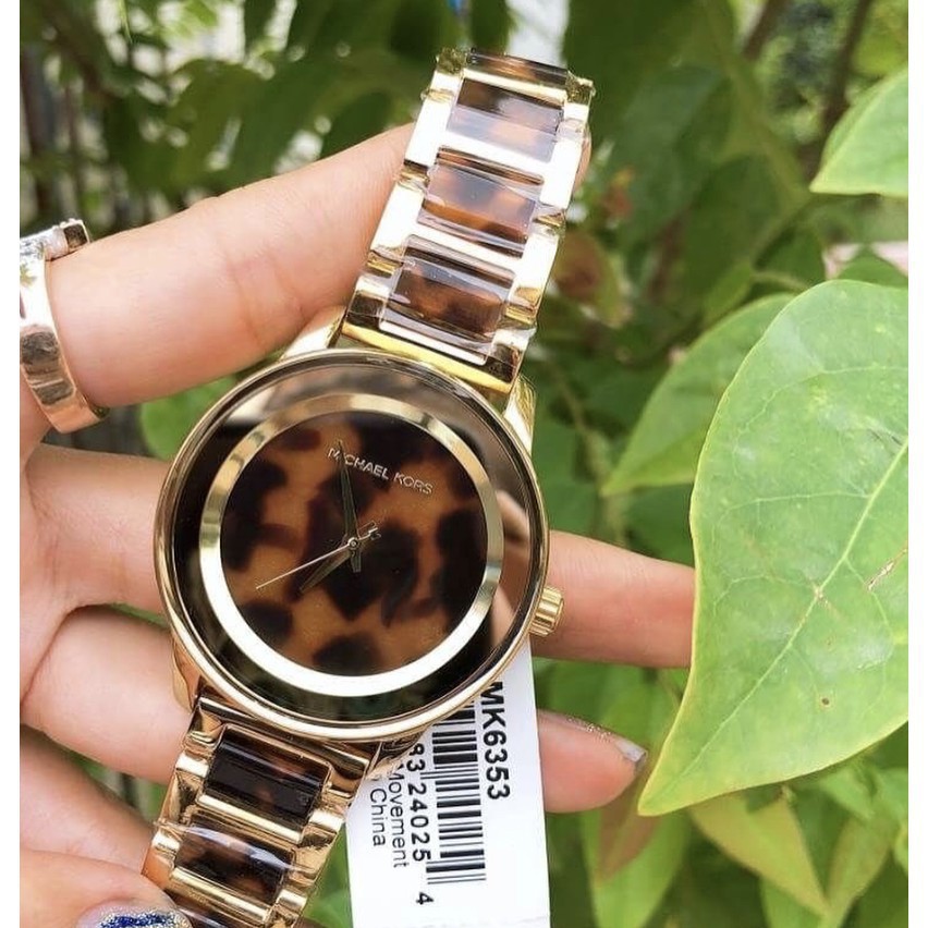 mk leopard watch