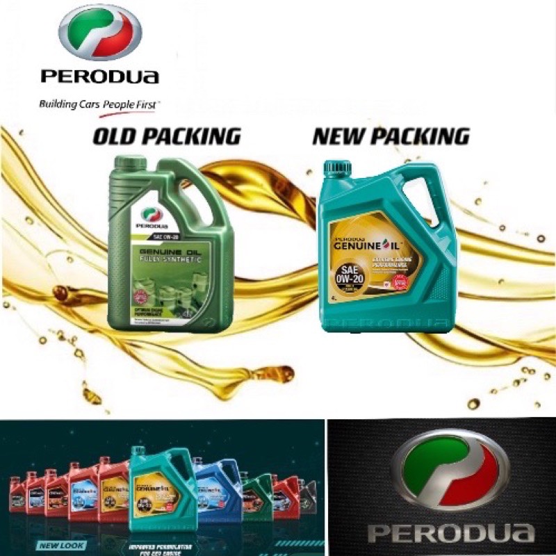 70100332 70011005 Perodua 0W20 API SN Fully Synthetic Engine Oil 3