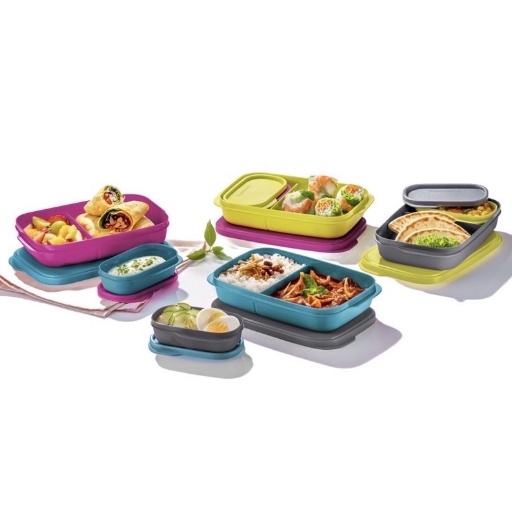 READY Tupperware (Full Set : 8 pcs) Foodie Buddy Lunch Box