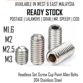 A2 Stainless Steel Flat Point Grub Hex Socket Set Screws Metric DIN913 2.5mm M2.5 x 5mm 100pcs/lot M2.5