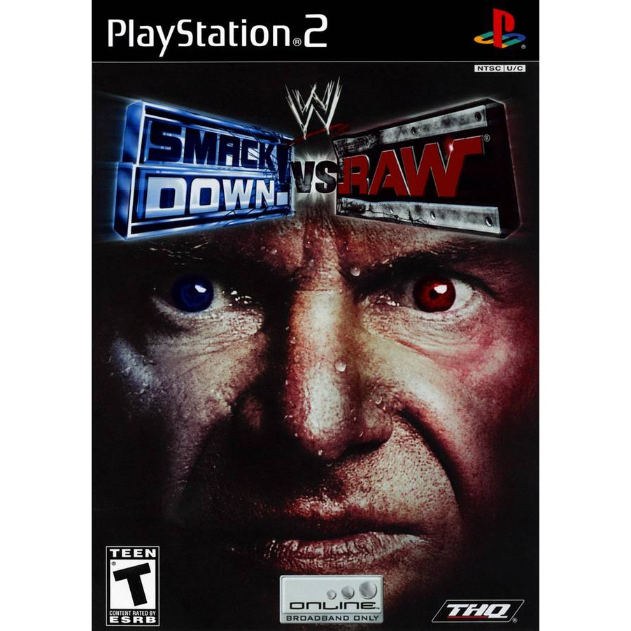 Ps2 Game Smack Down Vs Raw Gold Disc Shopee Malaysia