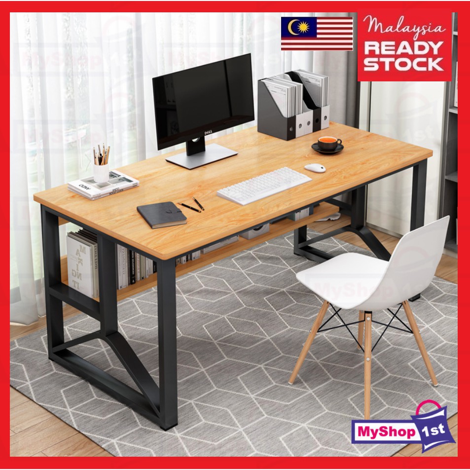 Wooden Office Computer Desks Workstation Desks With Storage Modern Home