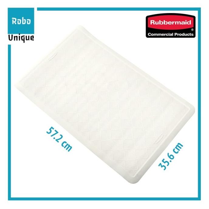 Tapis De Bain Et Douche Antidérapant Rubbermaid Safti-Grip - Blanc - Géométrique - Antimicrobien