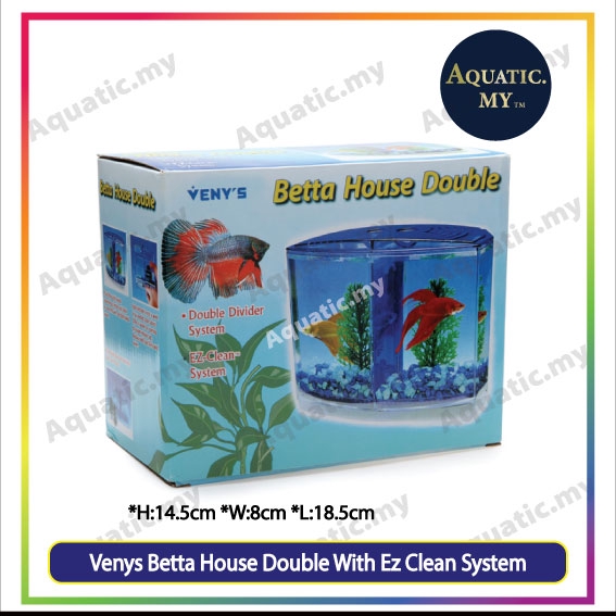 Venys Betta House Double With Ez Clean System H 14 5cm W 8cm L 18 5cm Shopee Malaysia