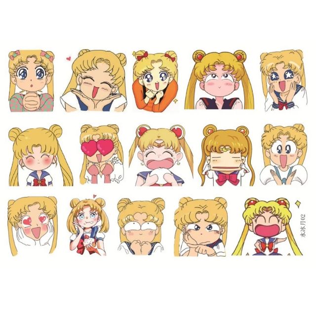 33pcs sailormoon sticker pack shopee malaysia