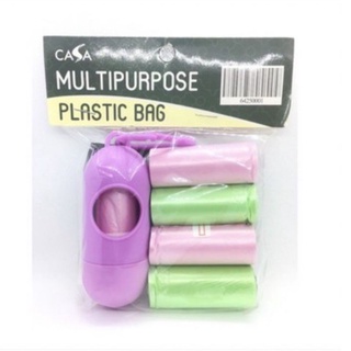1case + 5roll @ Portable Pet Poop Disposable Bag Baby Diapers Bag Capsule Dispenser Plastic Garbage Waste Bag