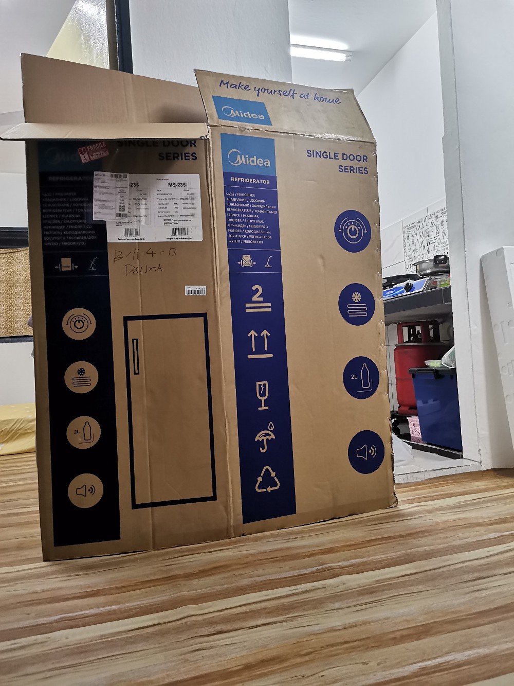Midea Single Door Refrigerator 187l Ms 235 Shopee Malaysia