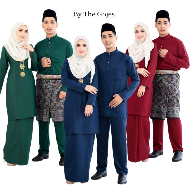  Baju  Couple  Set Sedondon Couple  Tunang Nikah Kurung Moden Lipat Batik Mahsuri Baju  Melayu  