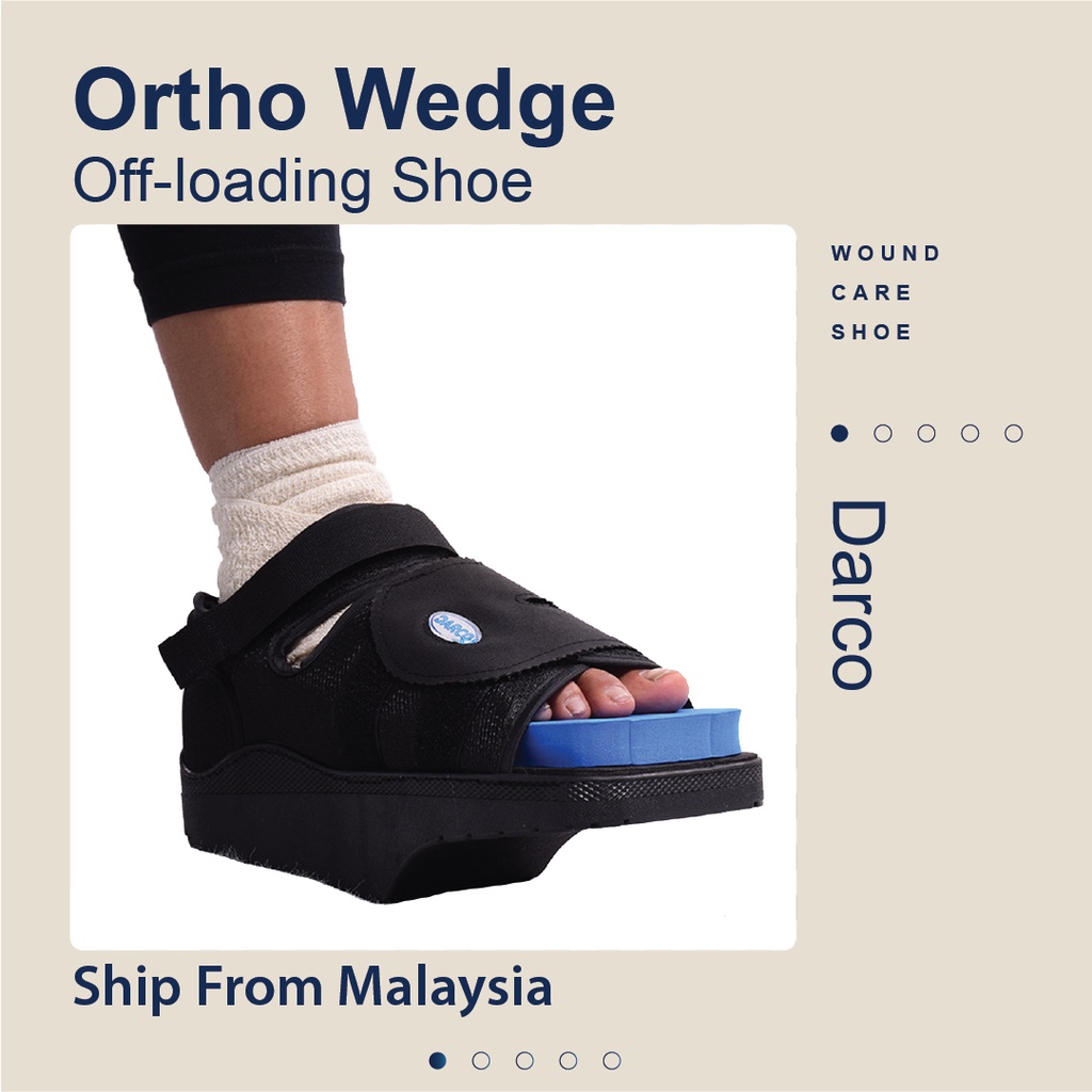 Ortho Wedge Shoe (Square Toe) | Darco Shoes | Diabetic Shoes | Shopee ...