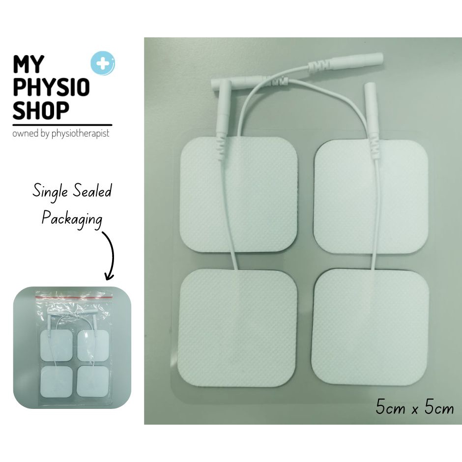 TENS/EMS Reusable Electrode Pad (5cm x 5cm) (20 packs 80 pads) Shopee