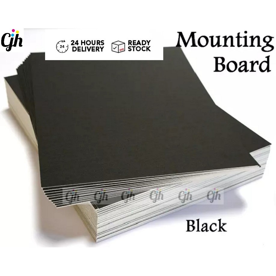 Mounting Board Black 800gsm A1 / A2 / A3 / A4 / 20"X30" ( 50pcs