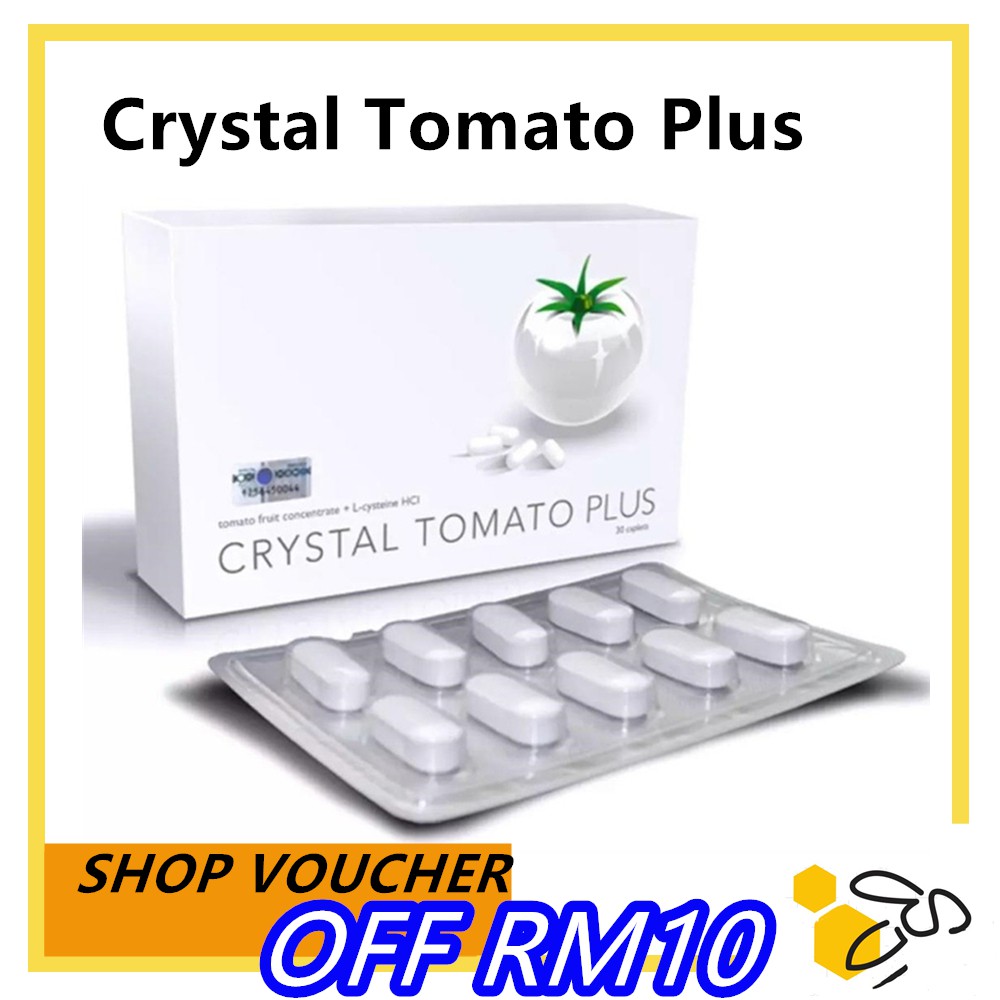 Crystal Tomato Plus Whitening Supplements Klinik Produk Made In Usa Skin Brightening Kkm Approval 30 Tablets