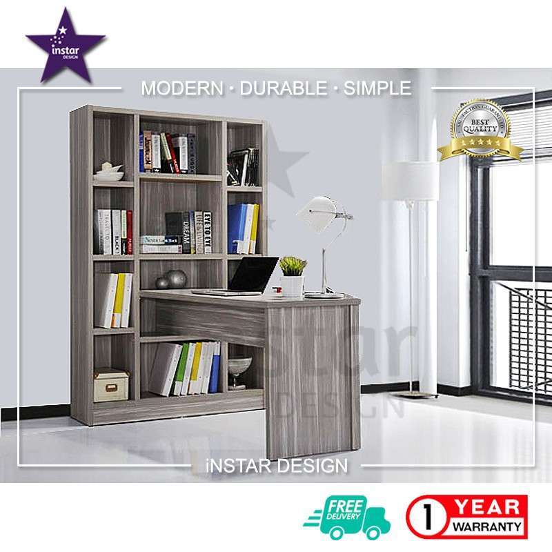 Instar Design Mika Office Table Study Desk With Book Shelf Type