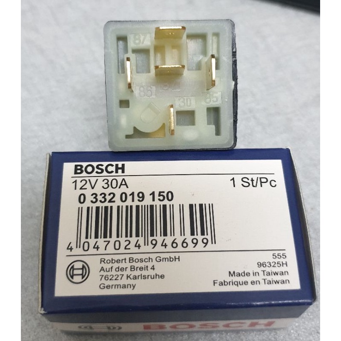 Bosch 5 Pin Relay Socket 12v 30a 0986ah0250 Shopee Malaysia