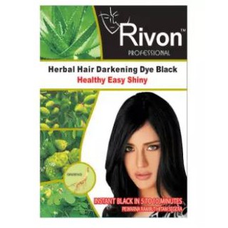Rivon Herbal Hair Colour Dye Dark Brown Light Brown Black Burgundy 28ml Shopee Malaysia