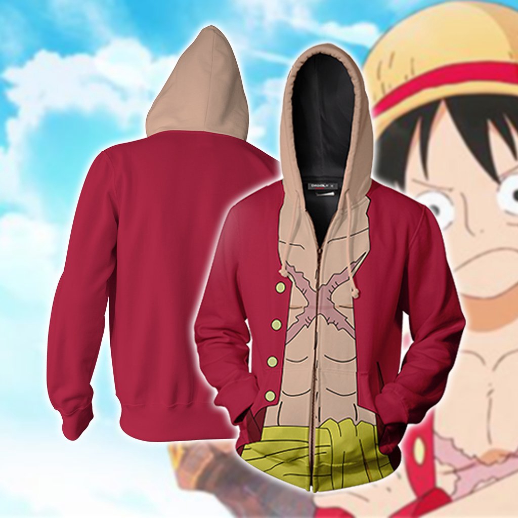 3d One Piece Anime Monkey D Luffy Print Fashion Cosplay Jackets Hoodie Sweatshirt Shopee Malaysia