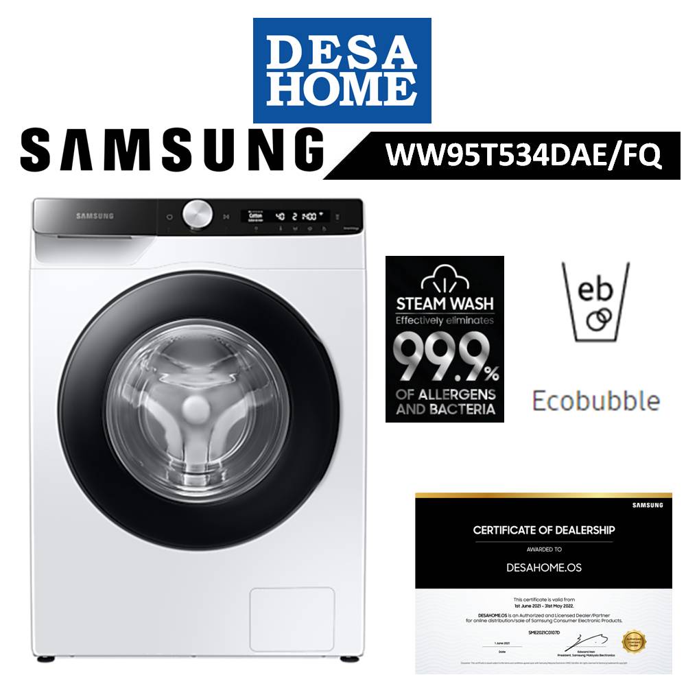 [FREE DELIVERY WITHIN KL] SAMSUNG WW95T534DAE/FQ 9.5KG FRONT LOAD WASHER  WITH AI CONTROL WW95T534DAEFQ