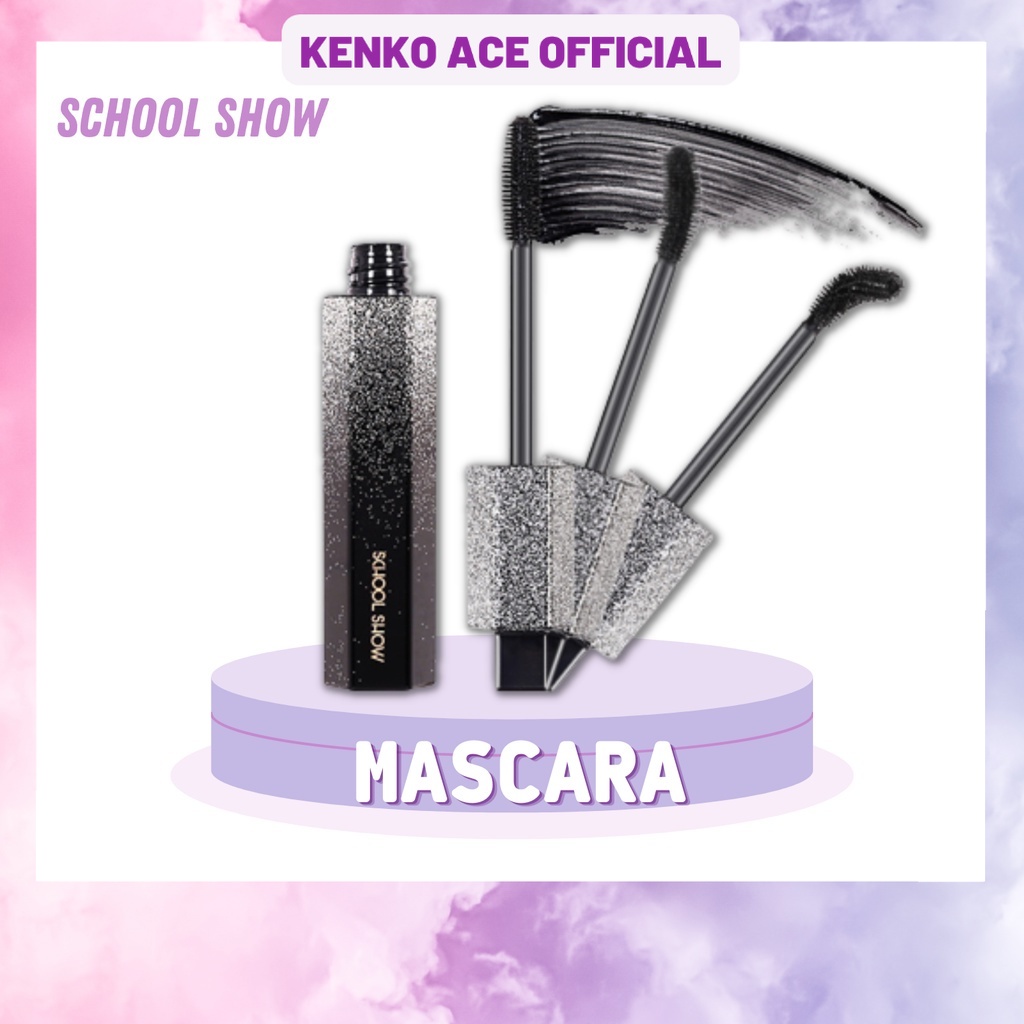 School Show Meteor Galaxy Mascara Thick Curling Waterproof 彩妆school show书院秀流星银河纤长睫毛膏，浓密卷翘防水不晕染