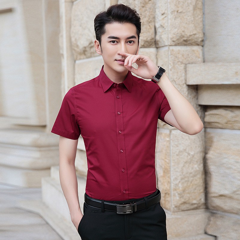 Purpose Multi Ready Stock Men Short Sleeve Shirt Casual Kemeja Lelaki Suit Slim Fit Plus Size M-5XL - Image 4